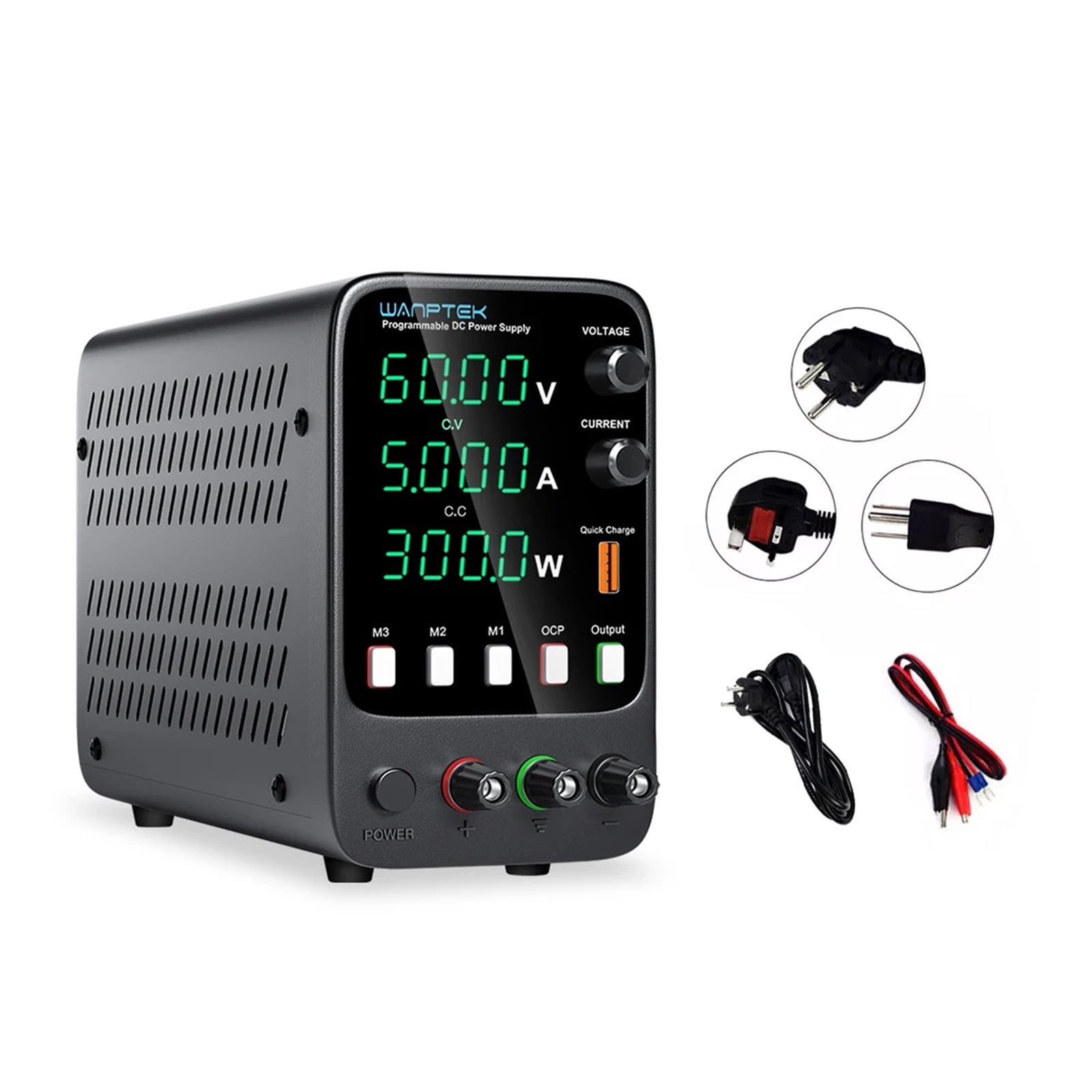 Adjustable DC Power Supply 30V 10A 60V 5A Lab Bench Power Source ...