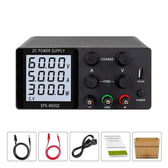 Adjustable DC Power Supply 30V 10A LCD Screen Protect Eyes USB Digital Lab Bench Voltage Regulator Switch ,Safe Reliable to Use