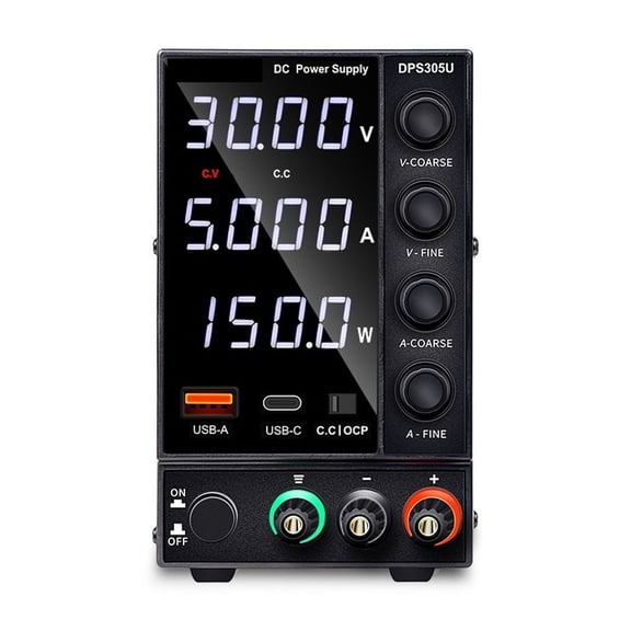 Adjustable DC Power Supply 4 digit Lab Bench Power Source 30V 10A 5A AC Switching Stabilized LCD Power Supply regulator ,Stable Output