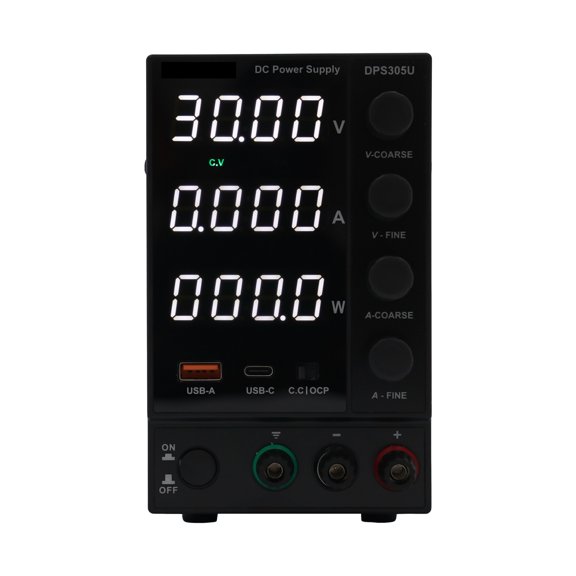 Adjustable DC Power Supply, DC Regulated Power Supply With USB-C/QC PD For Lab & Electronics Repair ,Stable Output