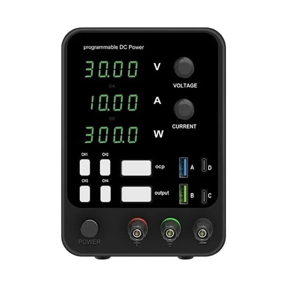 Adjustable DC Power Supply LED Digital Lab Bench Power Source Adjustable Stabilized Power Supply ,Stable Output