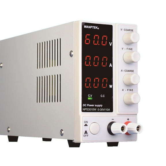 Adjustable DC Power Supply Precision Variable 3 Digital Lab Test Measuring Instruments with Two Spiral Buttons Indicators for Research Institutes Factories