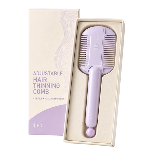 Adjustable DIY Hair Thinning Comb, Dual-Use Hair Comb with 10 blades, 4 Adjustable Blade & Beginner-Friendly Design, Slim Haircuts Cutting Tool for Cutting Bangs and Quick Trimmer