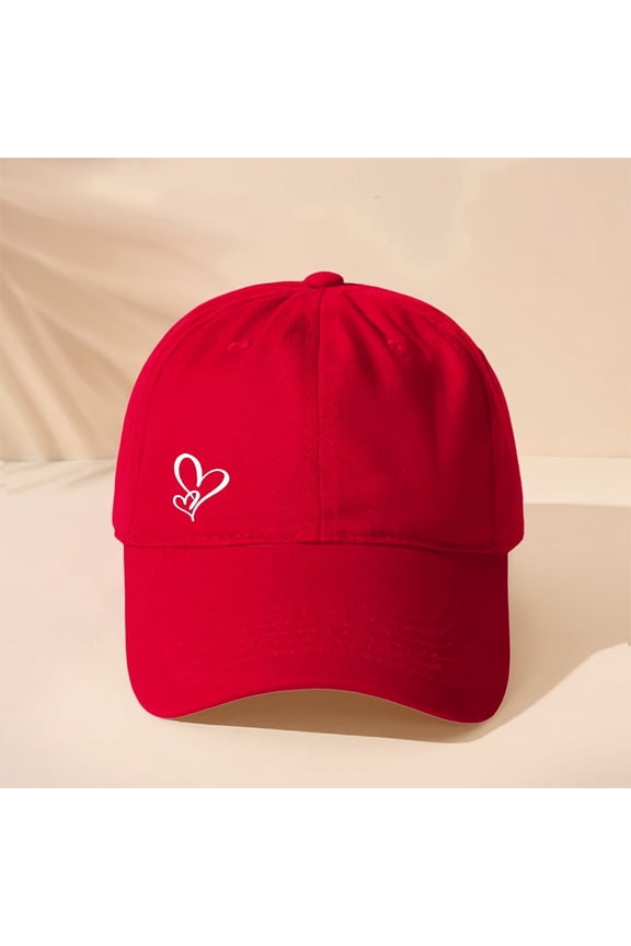Adjustable Dad Hat AURORADY Womens Baseball Caps Unisex Cute Baseball Hats Trendy Adjustable Hats for Workout Running, Red One Size Baseball Caps