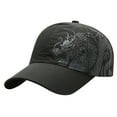 thumbnail image 1 of Adjustable Dad Hat CQXIDFH Dragon Print Baseball Cap, Quick Drying Sunshade Hat, Fashion Outdoor Casual Headwear for Daily Activities, Hijab Cap (Black, One Size), 1 of 9
