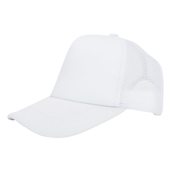 Adjustable Dad Hat CQXIDFH Unisex Solid Embroidery Mesh Trucker Hat, Light Plate Sun Shading Baseball Cap, Breathable Outdoor Sunscreen Headwear, Muslim Hat (White, One Size)