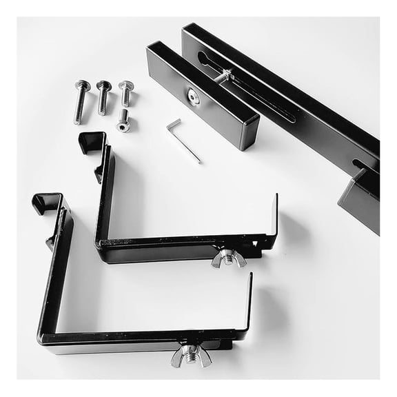 Adjustable Deck Railing Planter Box Holder with Non Marring Mounting Ideal for Small to Medium Sized planters from 16" to 32" Wide for Vertical Spindles