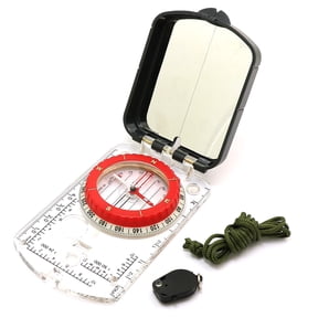 Adjustable Declination Compass for Maps Handheld Orienteering Baseplate Compass for Hiking, Backpacking and Survival Navigation