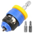 thumbnail image 1 of Adjustable Depth Drywall Screw Setter with Magnetic Holder 7 Level Adjustable Bit Holder with 2 Replacement Bits for Drywall Deck Plywood, 1 of 11
