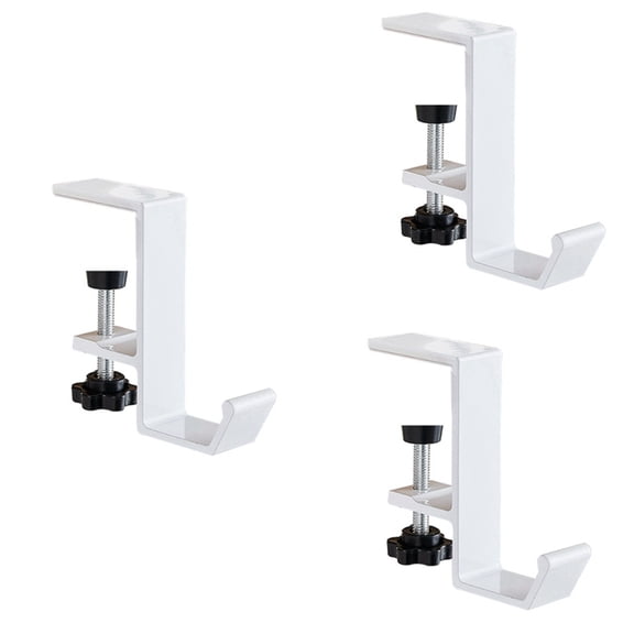 Adjustable Desk Edge Hook Gaming Headset Desk Hanger Backpack Storage Hanging Hook Holder Punch-Free Organizer 3pcs