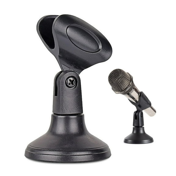 Adjustable Desktop Microphone Stand with 360° Rotation, Portable Mic Clip Holder for Wireless & Wired Handheld Microphones, Ideal for Conferences, Podcasts, Studios, Online Chats,table mic stand