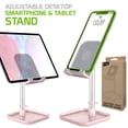 thumbnail image 1 of Adjustable Desktop Smartphone and Tablet Stand, Heavy Duty Adjustable Phone Stand with Mini Shelf, Non-Slip Rubberized Base Compatible to Smartphones, Tablets, iPads and Nintendo Switch – Pink, 1 of 10