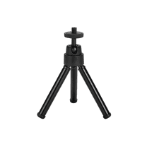 Adjustable Desktop Tripod Stand, 2-Section Telescoping Aluminum Tabletop Tripod with 1/4" Screw for Webcam/Camera/Phone, Non-Slip Rubber Feet, Black (Stand Only)