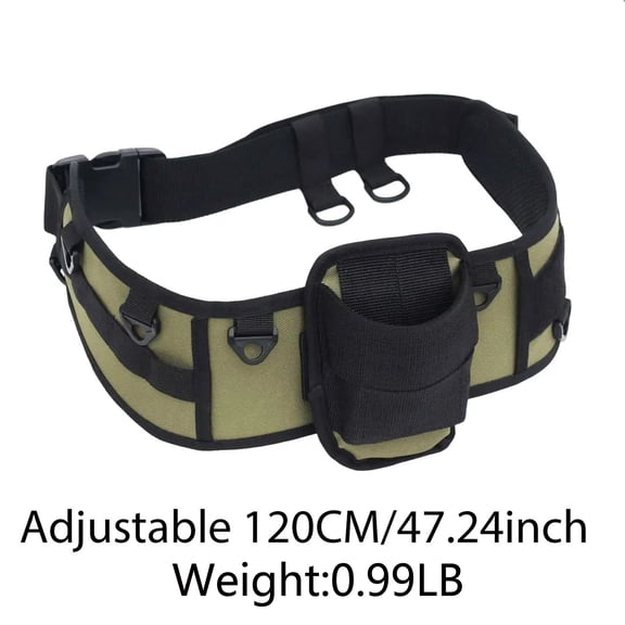 Adjustable Detachable Fishing Rod Belt with Padded Belly Pad – Heavy Duty Waist Support for Saltwater Surf Big Game Sea Fishing
