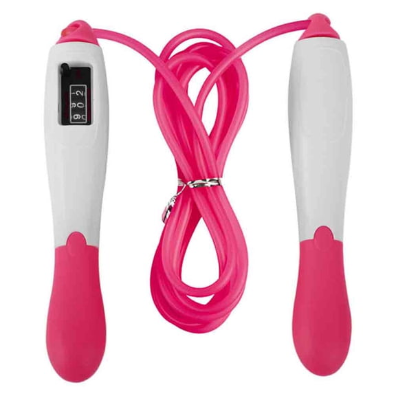Adjustable Digital Counting Jump Rope, Speed Endurance Training Cardio - pink