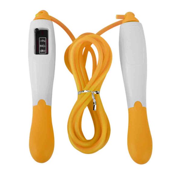 Adjustable Digital Counting Jump Rope, Speed Endurance Training Cardio - yellow