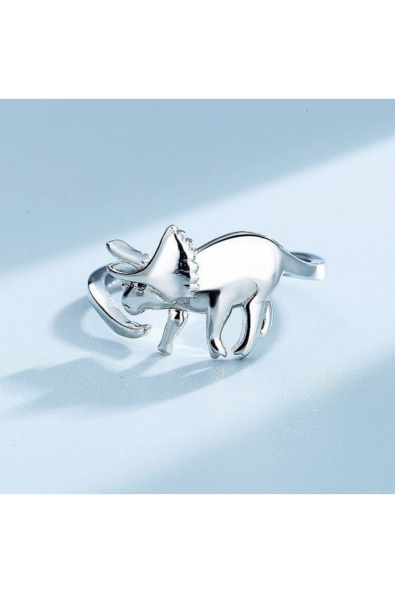 Adjustable Dinosaur Ring - Cute Alloy Rings, Perfect Gift for Women - Stegosaurus, Tyrannosaurus, Triceratops & Long-Necked Dragon Designs