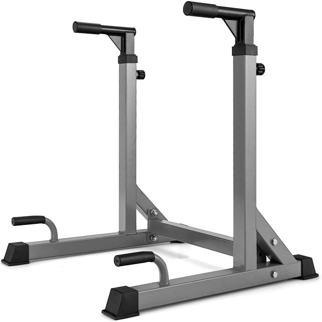 Adjustable Dip Bar, Heavyduty Dip Station Dip Stand w/ 10 Height