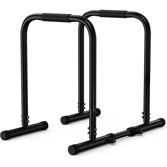 Adjustable Dip Bar Station,  Parallette & Parallel Bars, 400LBS  Dip Stands for  Gym, Calisthenics & Upper  Workout Equipment