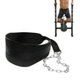 Adjustable Dip Belt Heavy Duty Dip Belt with Chain and Carabiner for