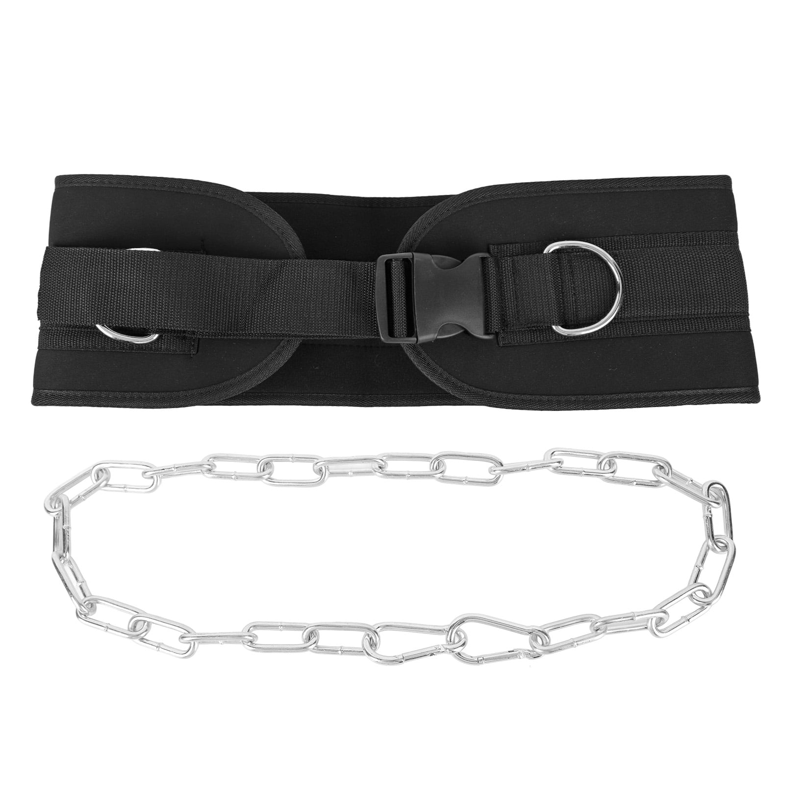 Adjustable Dip Belt Heavy Duty Dip Belt with Chain and Carabiner for