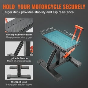 Adjustable Dirt Bike Lift Stand - Hydraulic Motorcycle Jack 440 lbs, Pit Bike Repair Hoist & Maintenance Table
