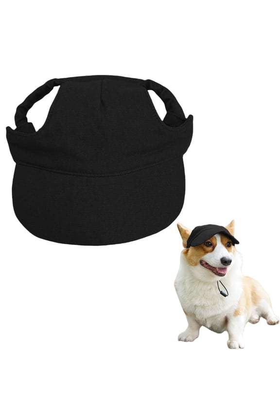 Adjustable Dog Baseball Cap with Ear Holes, Sun Protection Visor Hat for Small to Large Dogs