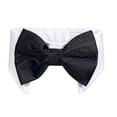 thumbnail image 1 of Adjustable Dog Bow Tie for Neck Girths Extra Large Dogs Comfortable Cotton Tuxedo Necktie Collar Boy Pets Grooming Wedding Holiday Birthday Party Cat Bow Tie White Formal Collar for Small Puppy, 1 of 9