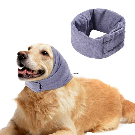 Adjustable Dog Calming Hoodie Snood for Noise Anxiety and Ear During Grooming Hematoma Care