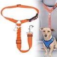 thumbnail image 1 of Adjustable Dog Car Seat Belt, 2 in 1 Pet Safety Harness Leash with Elastic Bungee Buffer, Reflective Headrest Restraint for Dogs, 1 of 10