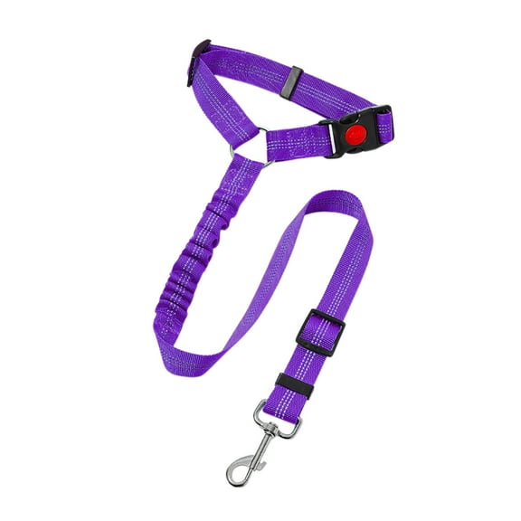 Adjustable Dog Car Seat Belt - Nylon Fabric, 360° Swivel, Safety Restraint - for Car Travel & Distraction-Free Driving
