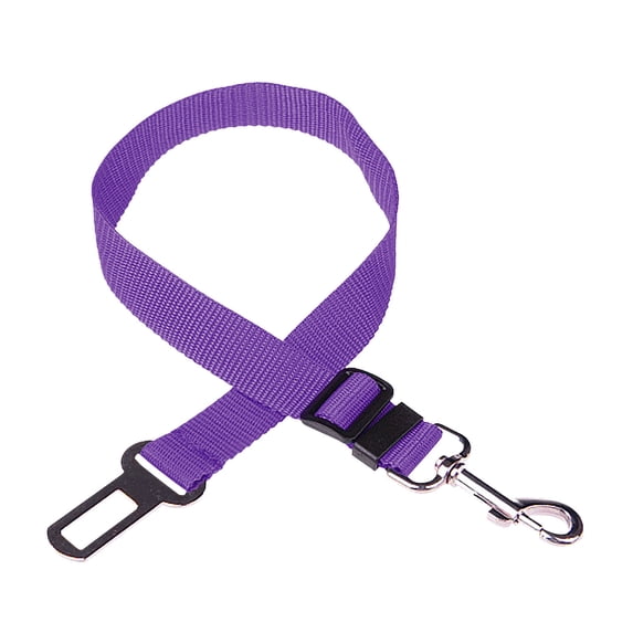 Adjustable Dog Car Seat Belt - Small to Medium Pet Travel Safety Harness, Retractable Lead Rope, Heavy-Duty Fabric, 8 Colors