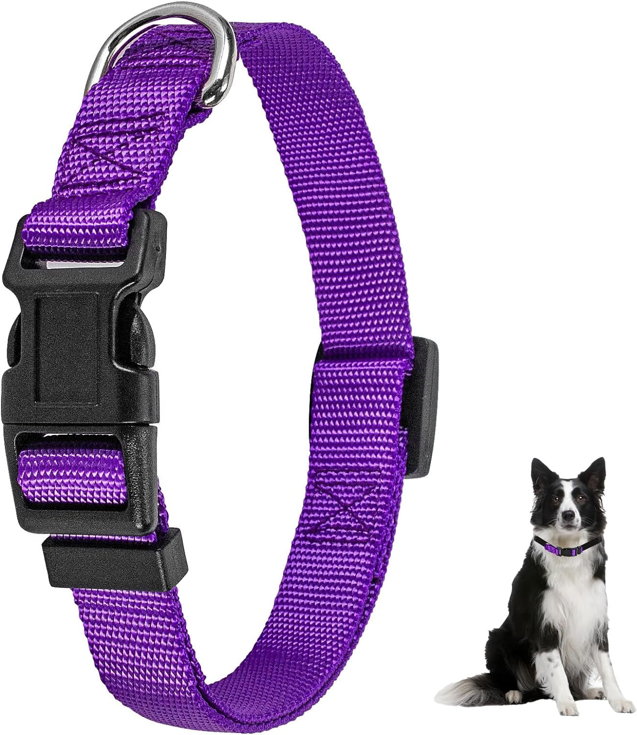 Adjustable Dog Collar Black Nylon Dog Collar Martingale Collar for Dogs