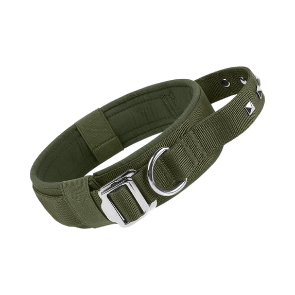 Adjustable Dog Collar for Large Dogs, 15-17in/18-20in/21-23in Options - Padded Nylon Collar with Metal Buckle & D Ring, Heavy Duty Leash Attachment - For Large Breeds, Daily Walks, Training, Outdoor
