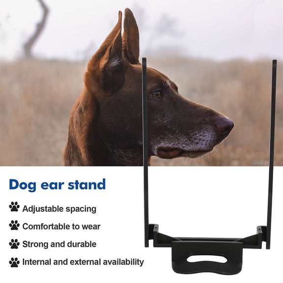 Adjustable Dog Ear Stand Support Kit with 2 Fixing Tapes, Flexible Plastic Ear Upright Corrector for Doberman, Comfort Reusable Pet Ear Care Accessory