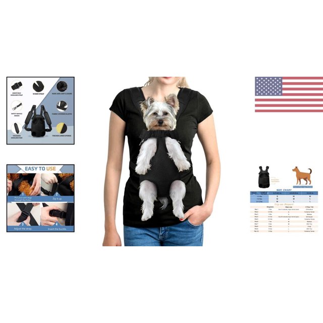 Adjustable Dog Front Carrier Backpack Safe & Fashionable Design