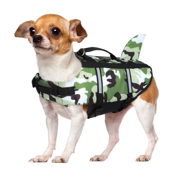 Adjustable Dog Life Preserver with HighBuoyancy Life Preserver Belt for Puppy Reflective & Adjustable Life Vest