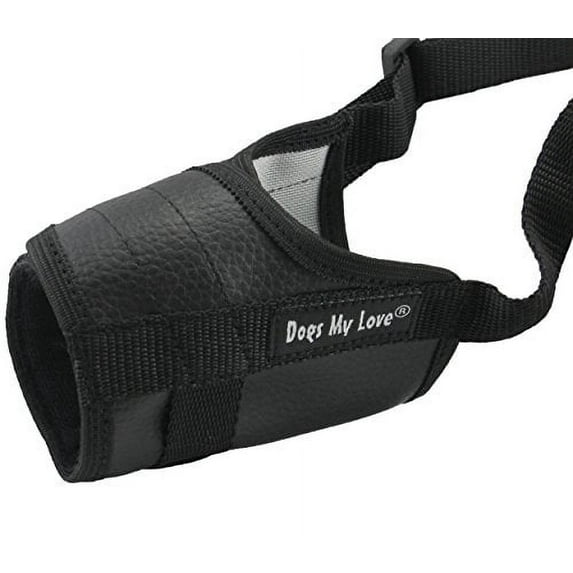 Adjustable Dog Muzzle 6 Sizes Black (XS: 5.5"-7.5" Snout Circumf.)