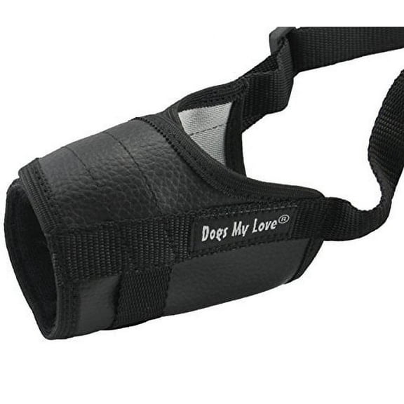 Adjustable Dog Muzzle 6 Sizes Black (XXS: 4.5"-6.5" Snout Circumf.)