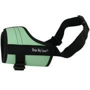 Adjustable Dog Muzzle 6 Sizes Green (M: 8"-10.5" Snout Circumf.)