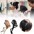 thumbnail image 1 of Adjustable Dog Muzzle, Breathable Basket Dog Muzzles Prevent Biting Barking Chewing, Soft Safety Dog Mouth Cover for Grooming Vet Visits, for Small to Large Dogs, 1 of 8