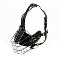 thumbnail image 1 of Adjustable Dog Muzzle Made of Leather and Metal Wire Basket, Pet Mask for Small Medium Large Dogs, Pet Muzzle for Walking on Daily Walk, 1 of 3