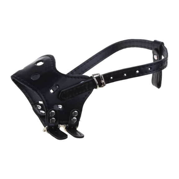Adjustable Dog Muzzle Mouth Guard for Large Breeds Prevents Chewing Comfortable PU Comfortable