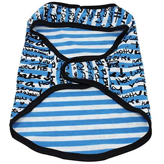 Adjustable Dog T-Shirt Clothing Colorful Striped Sleeveless Clothes for Small Breeds