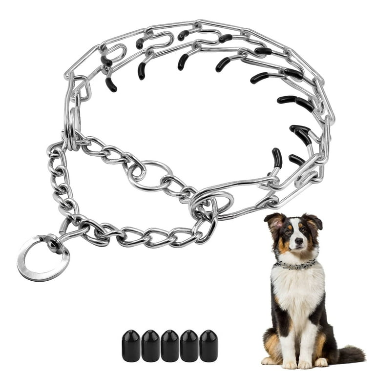 Adjustable Dog Training Collar with Rubber Tips for Small Medium