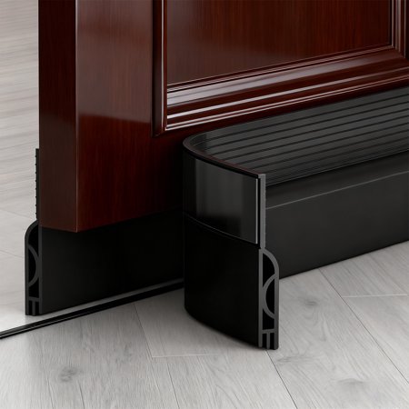 39" Adjustable Silicone Door Sweeper - All-in-One Weather Stripping Gap Filler for Indoor/Outdoor Doors (Draft/Noise/Bug Block)