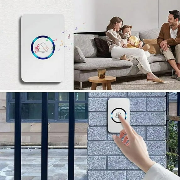 Adjustable Door Chime Remote Control Intelligent Door Bells Household Battery Powered Doorbell Multipurpose US Plug