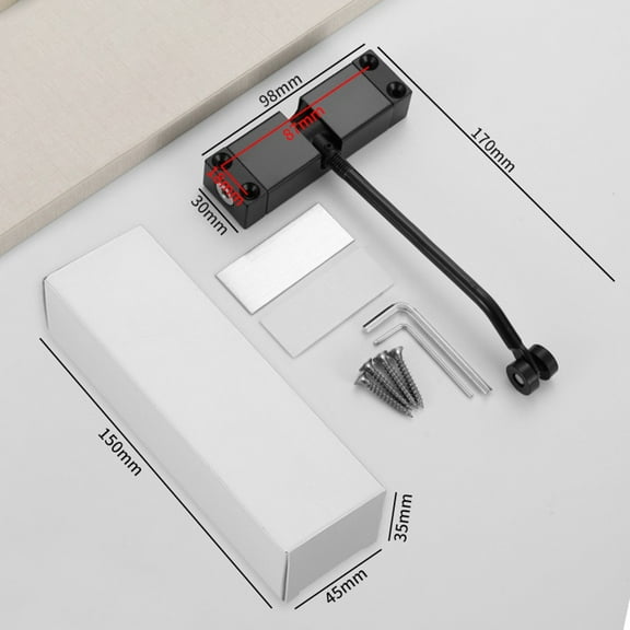 Adjustable Door Closer Automatic Door Opener Stainless Steel Construction Versatile Mechanism High-Traffic Applications