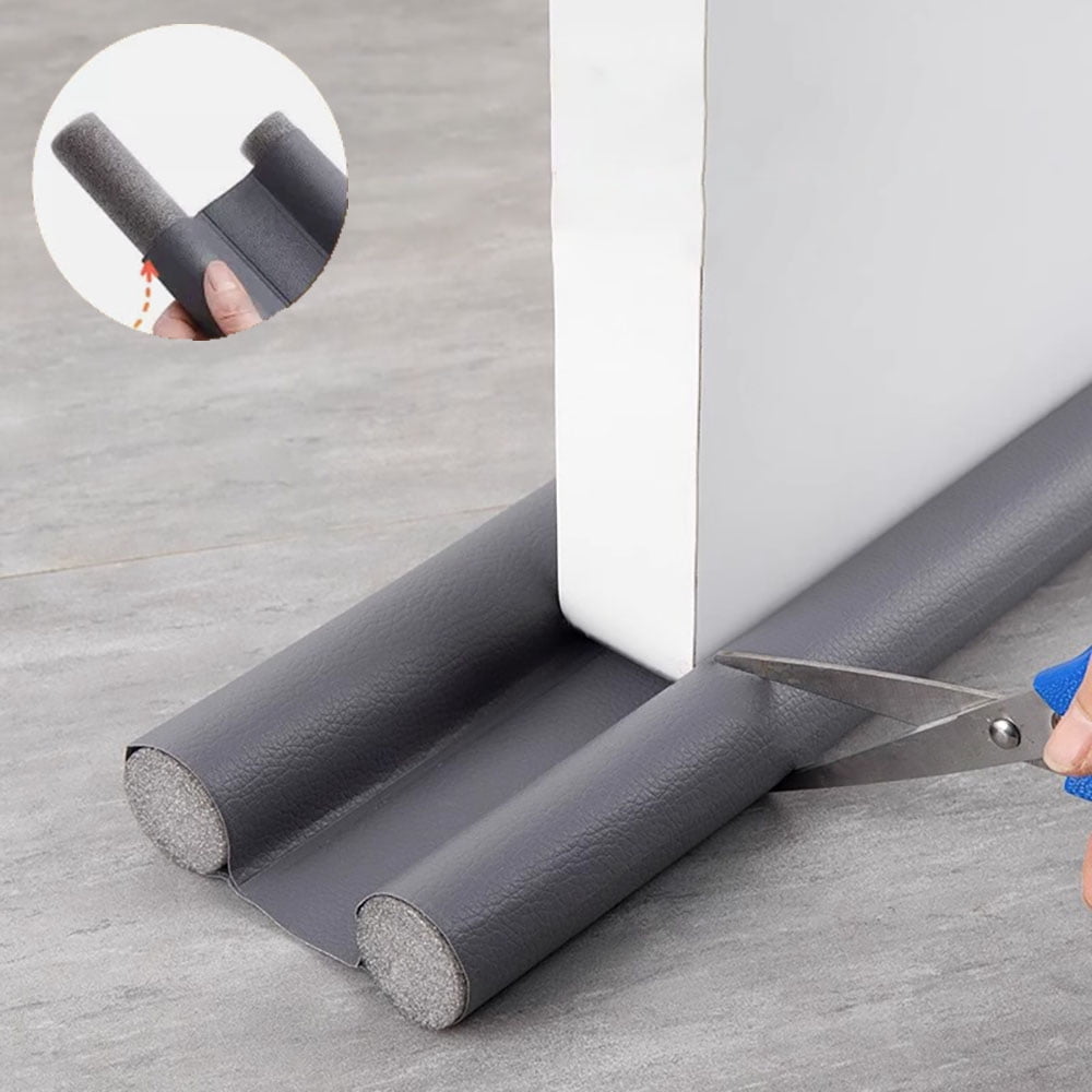 Adjustable Door Draft Stopper Sweep - Weather Stripping for Doors ...