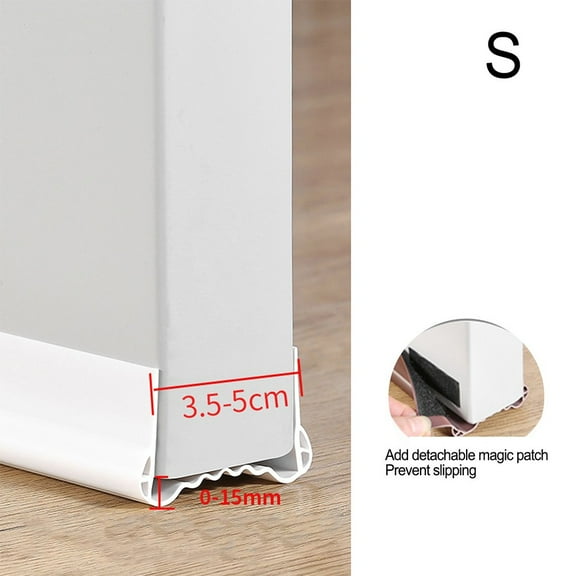 Adjustable Door Draft Stopper for Bottom of Door - 100cm Weather Stripping Seal for Cold & Sound Insulation,White/Brown/Gray,Cut to Fit
